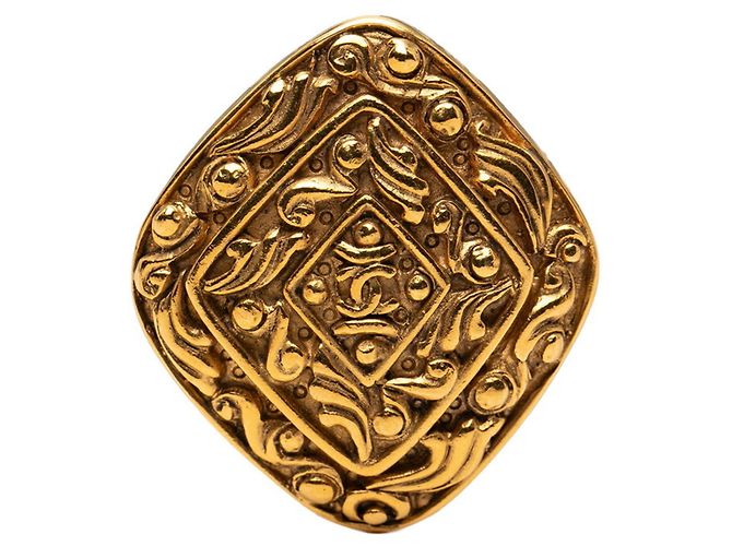 Spilla Vintage CHANEL Placcata Oro D'oro