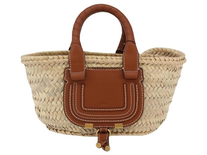 Chloé Marcie Tote RAFFIA Beige Korb