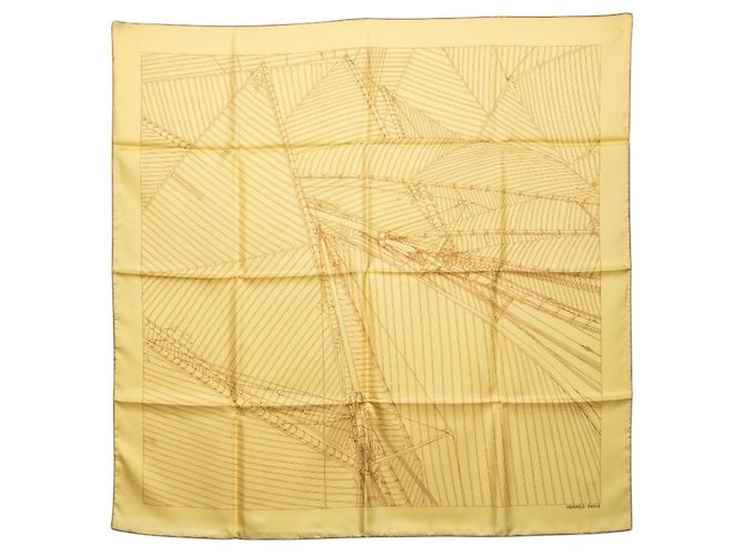 Silk In Sciarpa di seta gialla Hermès Giallo