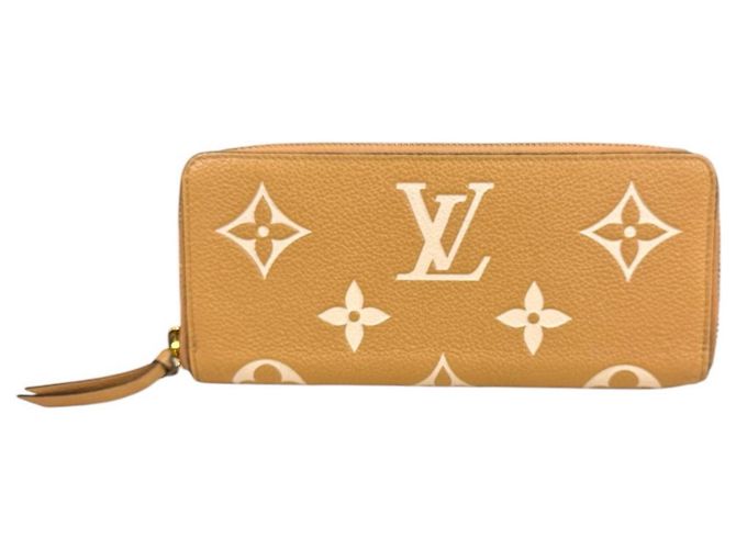 Monedero de cuero Monogram Empreinte Louis Vuitton Multicolor Beige