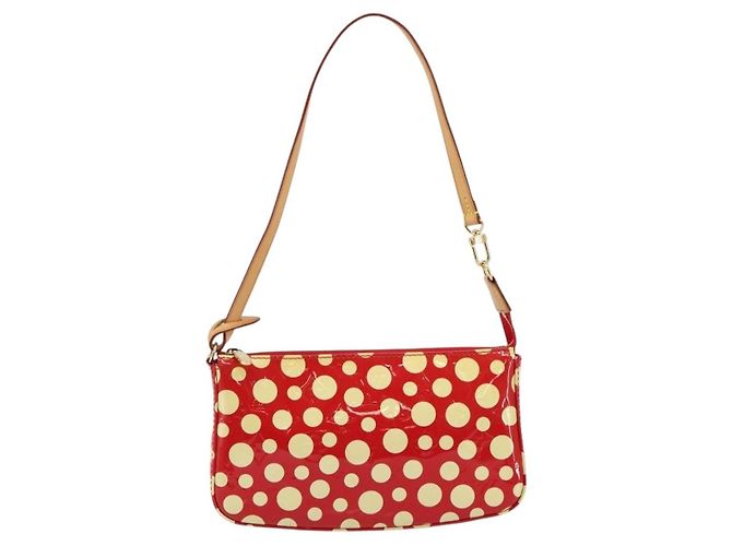 Pochette Accessoires Yayoi Kusama Dots Peints Monogram vernis Louis Vuitton Rouge