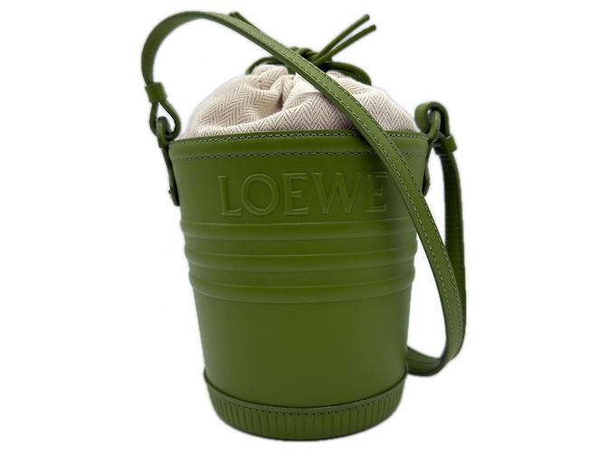 Bolsa de ombro Jardinière em couro de bezerro Loewe Verde