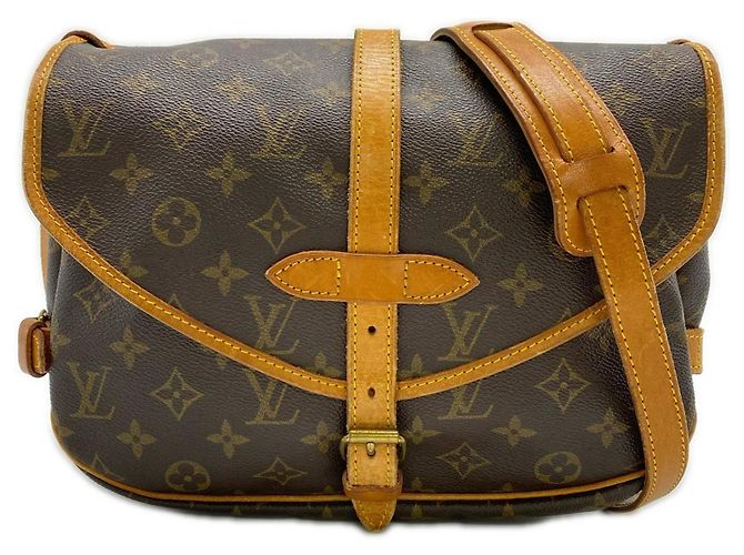 Borsa a Spalla Saumur 30 Monogramma Louis Vuitton Marrone