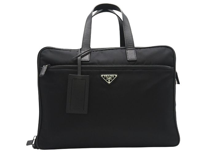 Prada Saffiano Carry-On Briefcase Black