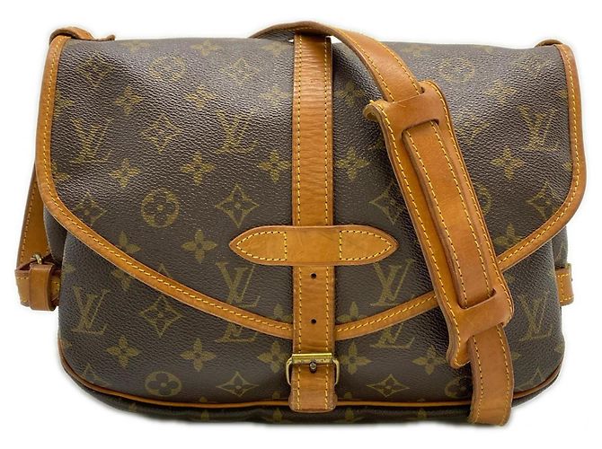 Borsa a Spalla Saumur 30 Monogram Louis Vuitton Marrone
