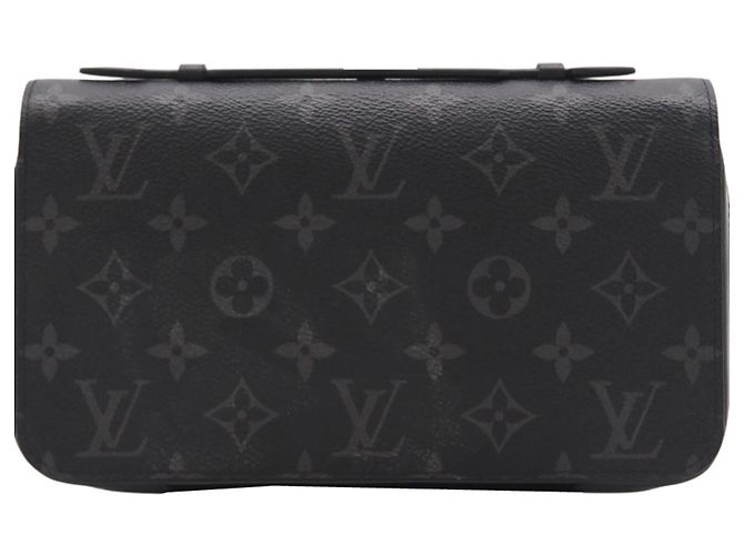 Portafoglio Zippy XL Eclipse di Louis Vuitton Marrone Nero