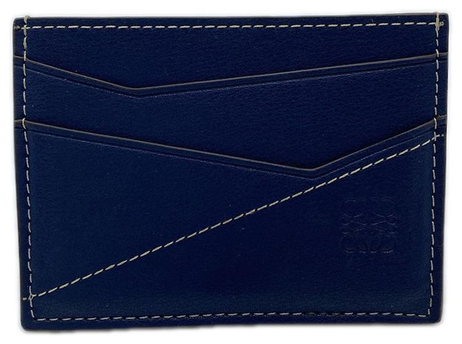 Loewe Puzzle Plain Card Holder Navy blue