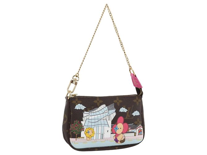 LOUIS VUITTON Monogram Vivienne Mini Pochette Accessoires M81633 Auth 167031SM