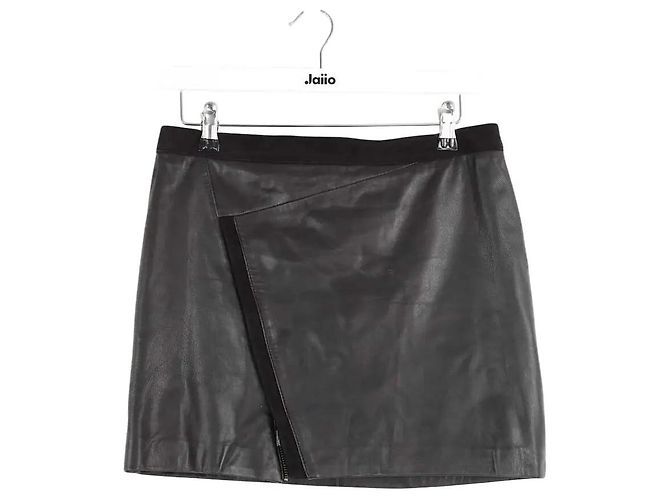 Zadig & Voltaire Schwarze Leder-Minirock