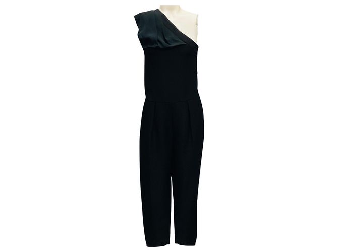 Stella Mc Cartney Mono negro de un hombro con relieve de serpiente de Stella McCartney