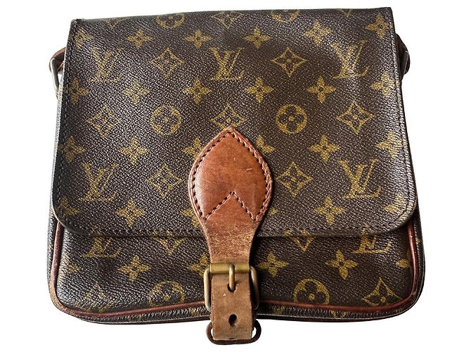 Borsa Cartouchiere Monogram Canvas PM Louis Vuitton Marrone