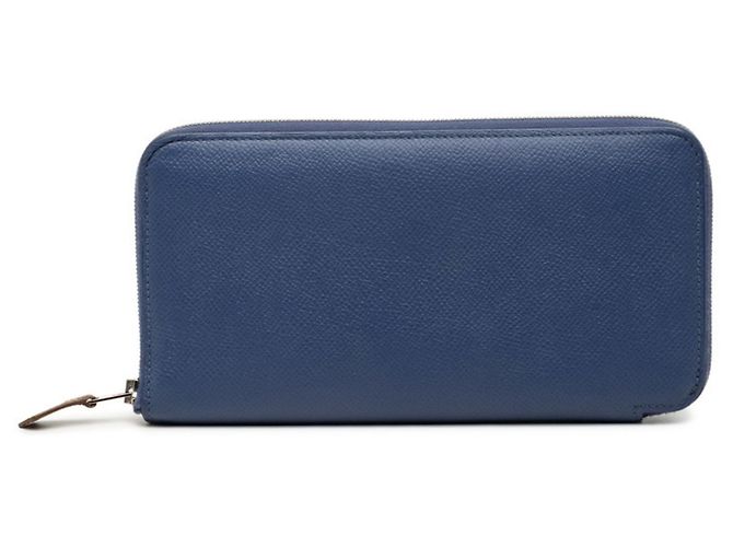 Cartera larga Azap en cuero Epsom azul Hermès