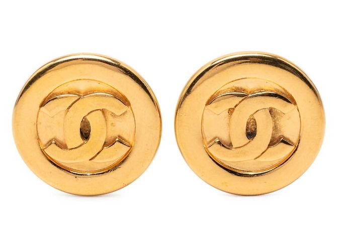 Orecchini a clip placcati in oro con il logo Coco di Chanel D'oro
