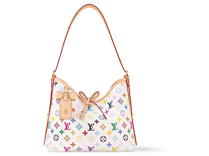 Bolsa de Ombro Louis Vuitton Takashi Murakami Branco Multicor