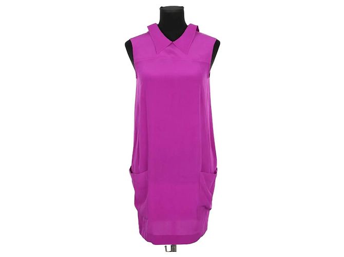 Miu Miu Violettes Seidenkleid Lila