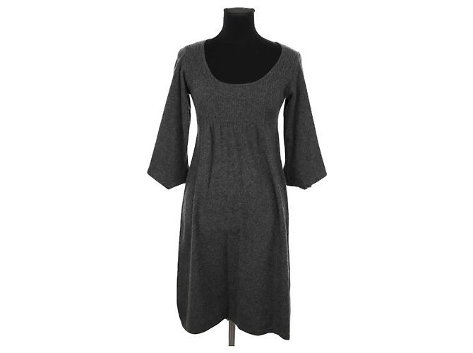 Max & Moi Anthrazit Cashmere Kleid Anthrazitgrau