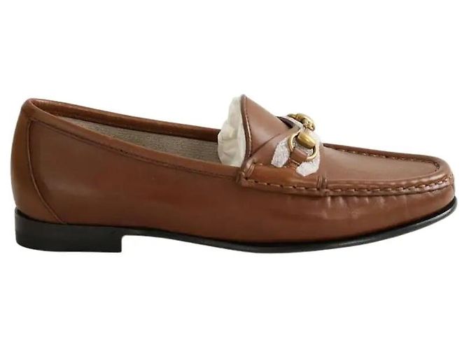 Gucci Mocasines de cuero marrón Castaño