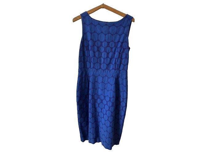 Abito estivo Max Mara blu in cotone e poliammide