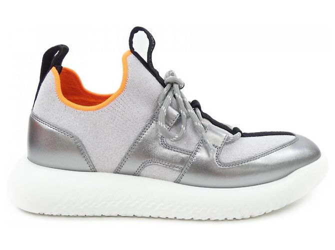 Hermès Hermes Duel Leder Sneaker Silber