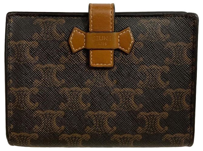 Céline Triomphe wallet brown leather