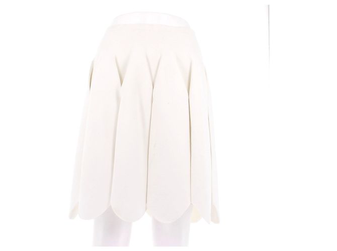Falda blanca de viscosa Alaïa Blanco