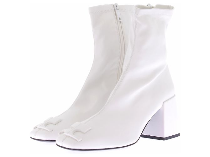 Courreges Bottines "Réédition" blanches en cuir White