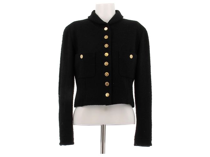 Chanel Giacca in tweed nera Nero