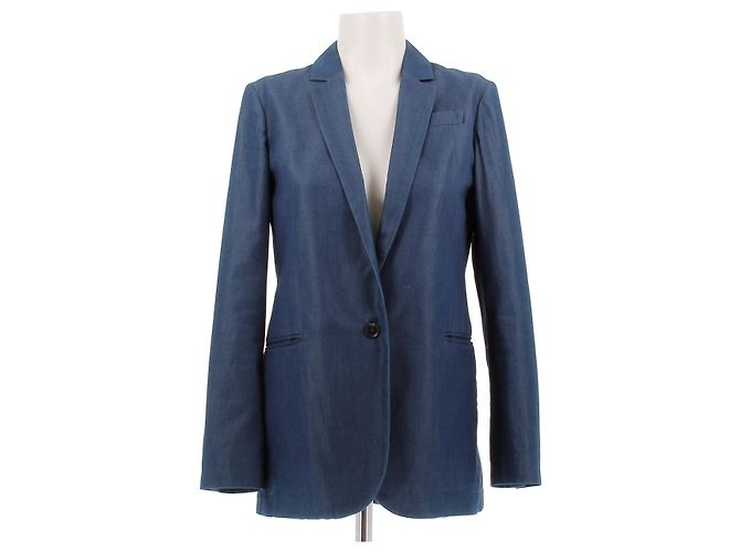 Gucci Chaqueta azul estilo denim de algodón