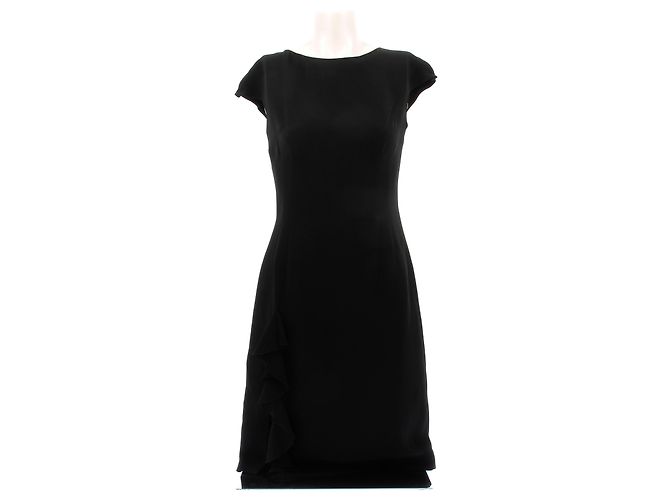 Prada Schwarzes Slim Fit Kleid