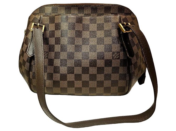 Bolsa de ombro Louis Vuitton Marrom Escuro Couro Castanho escuro
