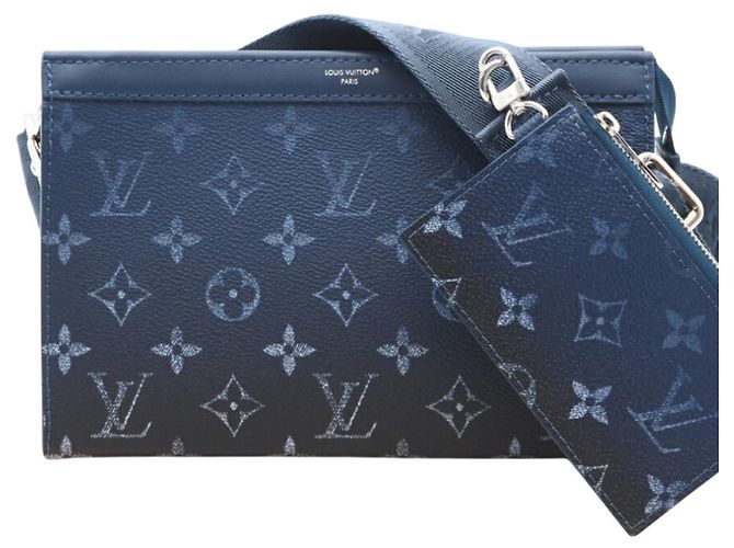 Borsa a Spalla Gaston Monogram Gradient Louis Vuitton Blu Blu navy
