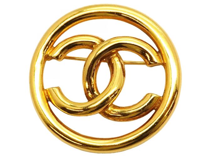 Timeless Broche en círculo Coco Mark de Chanel Dorado