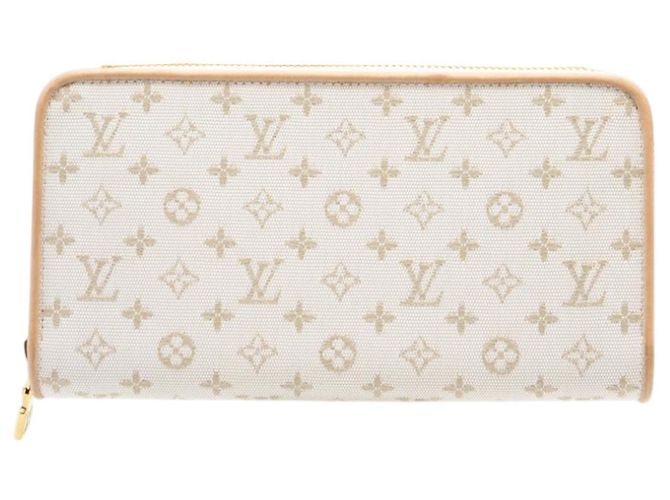 Monedero Mini Zippy Monogram Louis Vuitton Blanco Beige