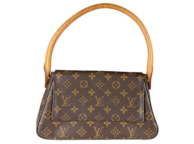 Sac à main Mini Looping Monogram Louis Vuitton Marron Monogramme