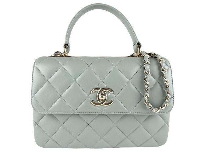 Bolsa de Ombro Trendy CC da CHANEL Verde claro