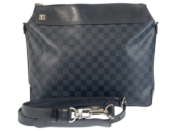 Greenwich Borsa Messenger Damier Cobalt Louis Vuitton Nero Blu
