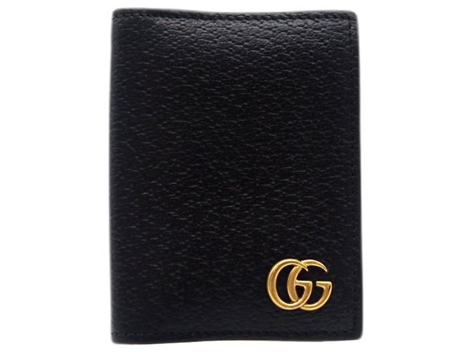 Gucci Double G Leather Card Case Black