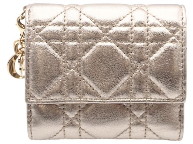 Christian Dior Lady Dior Wallet Golden