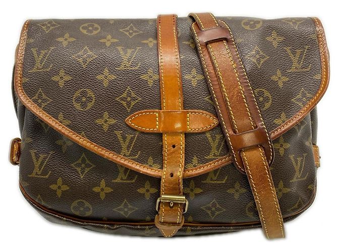 Borsa a Spalla Saumur 30 Monogramma Louis Vuitton Marrone
