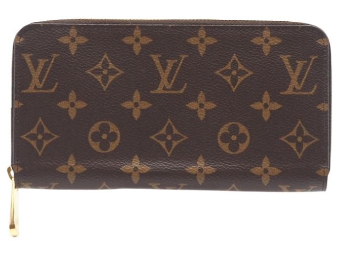 Louis Vuitton Monogram Zippy Wallet Brown Beige