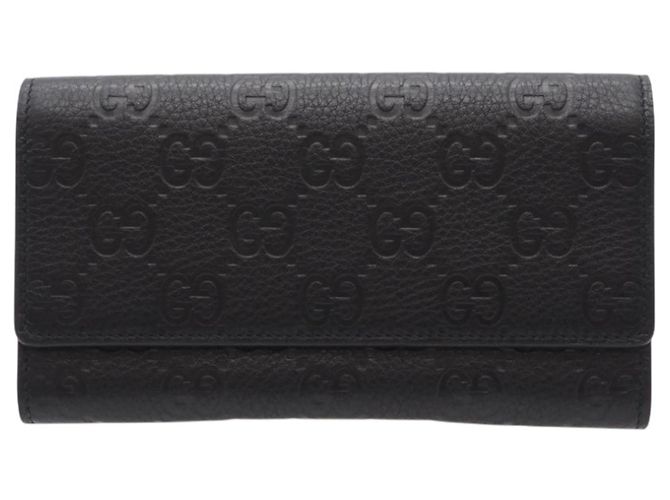 GUCCI GG Emblem Continental Wallet Black