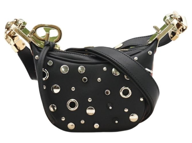 Bolsa de ombro mini 2 em 1 em couro com studs GUCCI Preto