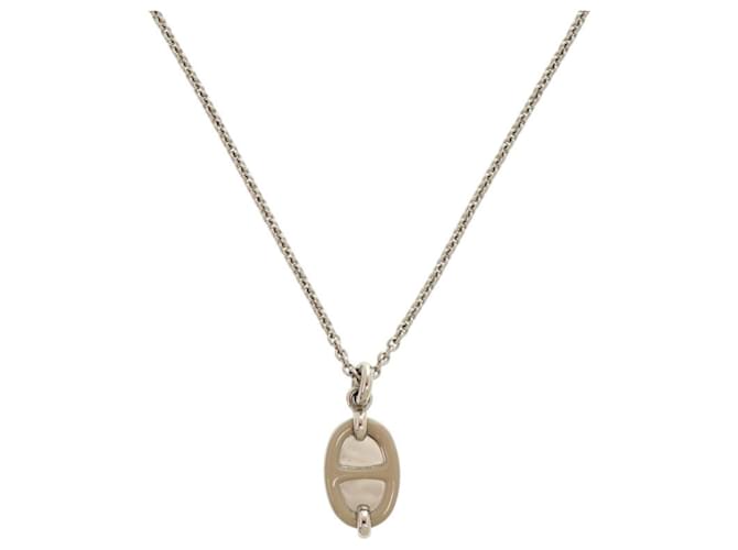 Collar Péndulo Hermès Mini Maillon PM Plata 