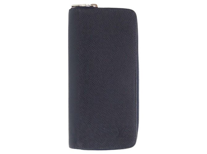 Louis Vuitton Navy Taiga Leather Long Wallet Navy blue
