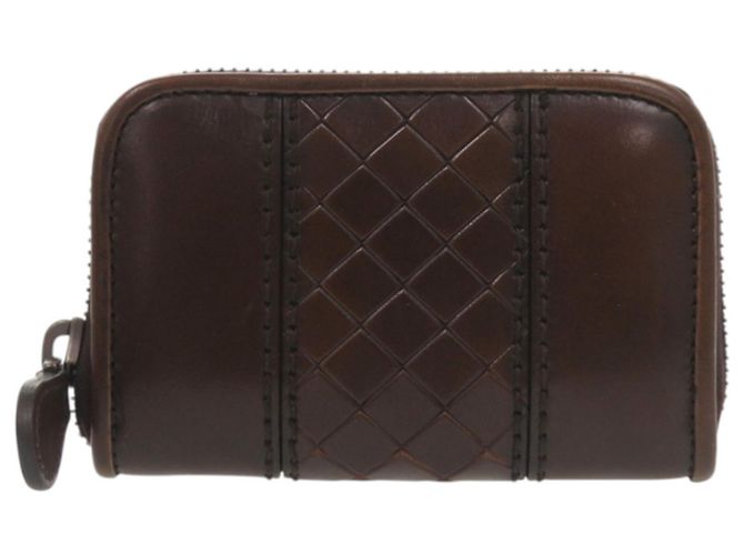 Monedero de cuero Bottega Veneta Castaño
