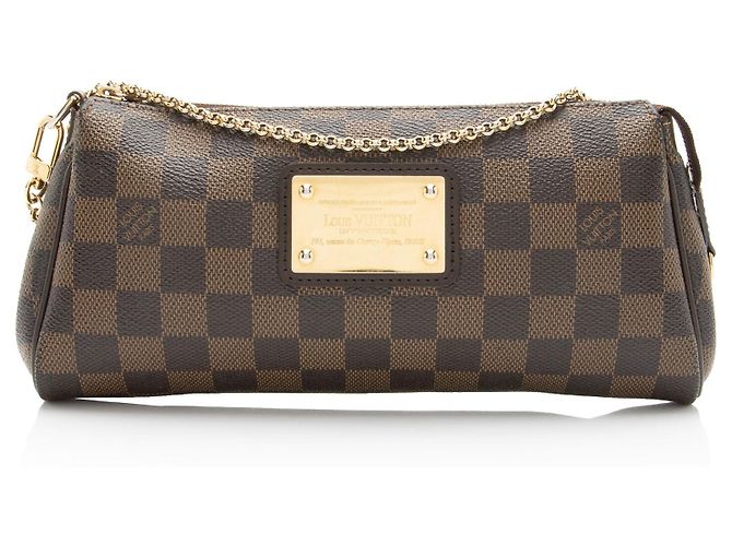 Louis Vuitton Damier Ebene Eva Clutch Brown