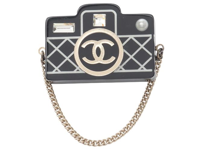 Timeless Chanel Coco Mark Brosche Schwarz