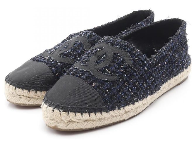 Timeless Stoff-Slipper mit Coco-Logo von Chanel Blau