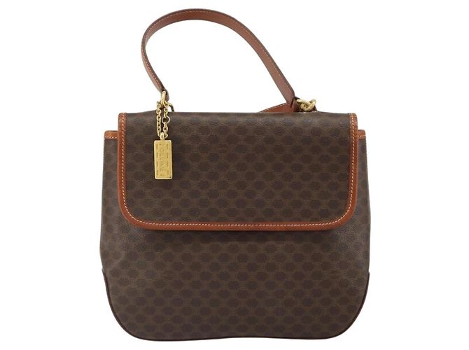 Céline Celine Vintage Macadam Canvas Marrone
