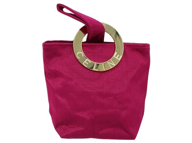 Céline Celine Circle Logo Canvas Rosa
